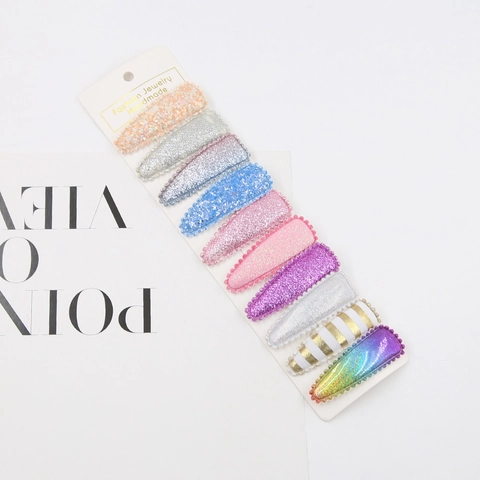 Fermagli Per Capelli BB Goccia D'acqua Paillettes Glitter Acrilico Sfumato Arcobaleno Forcine Fatte A Mano Accessori Per Ragazze Bambine