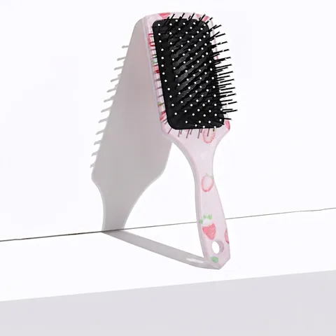 Spazzola Per Capelli Quadrata Con Cuscino D'aria ABS Nylon Massaggio Districante Pettine Cartone Floreale Manico Stampato Portatile Quotidiana
