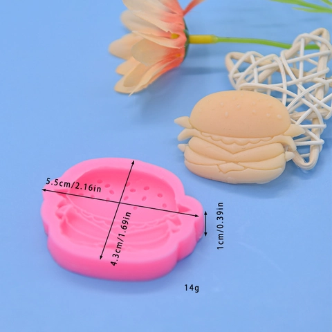 Stampo In Silicone A Forma Di Burger Per Cottura DIY Cioccolato Torta Mousse Biscotto Sapone Artigianale Flessibile Resistente