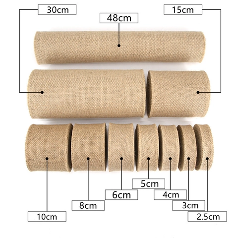 Rouleau Ruban Toile Jute Naturelle Pour Bricolage Décoration Sapin De Noël Mariage Emballage Cadeau Style Rustique
