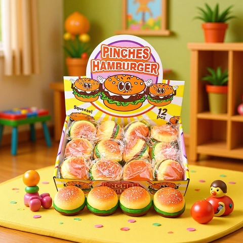 Simulation Hamburger Squeeze Stressabbau Spielzeug Weich TPR Squishy Sensory Fidget Food Spielzeug Für Kinder Erwachsene