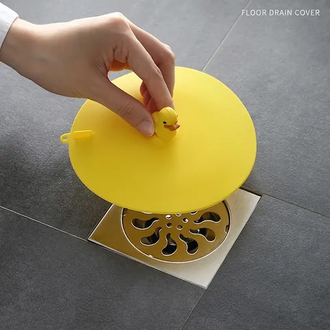 Cubierta De Drenaje De Piso De Silicona Desodorante Anti-Olor Colador De Fregadero Para Baño Cocina Atrapa Pelos Dibujos