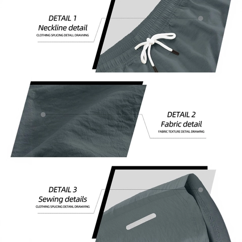 Men Athletic Shorts Quick Dry Polyester Tactical Sports Beach Running Trunks Zipper Pockets Reflective Strip
