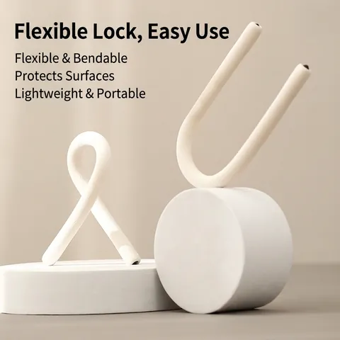 Flexible Bendable Storage Hook Multifunctional Foam Coated Aluminum Core Twist Tie For Car And Home Use Portable Reusable Beige