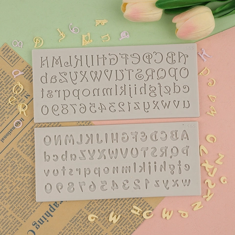Alphabet Letter Number Silicone Mold For Fondant Chocolate Cake Decoration DIY Resin Clay Crafting Kitchen Baking Tools