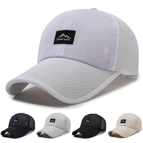 Ademende Mesh Honkbalpet Polyester Zonbescherming Zomer Outdoor Sport Verstelbare Trucker Pet Voor Heren Dames