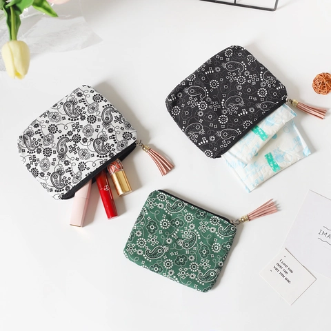 Portamonete Vintage In Tela Di Cotone Con Motivo Paisley Mini Borsa Portaoggetti Con Cerniera A Nappa Per Donna Stile Boho