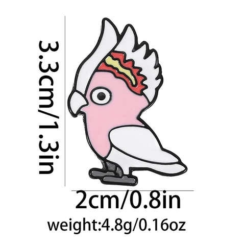 Spilla In Smalto Pappagallo Cartone Animato Pin Lega Animale Uccello Forme Gioielli Colorati Accessori Per Abbigliamento Zaino