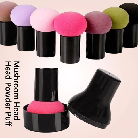 Mushroom Head Makeup Sponge Brush Non-latex Hydrophilic Soft Blender With Handle And Case For Liquid Foundation Powder Dry Wet Use