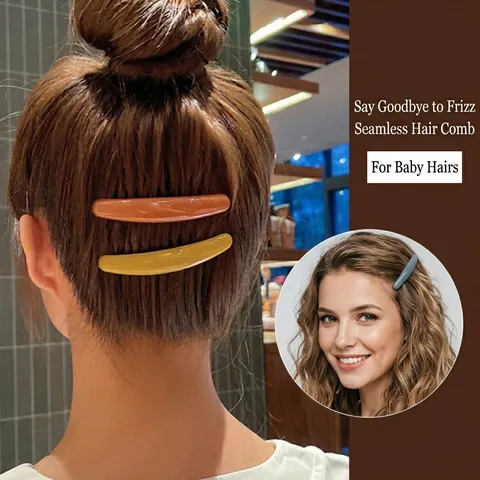 Haarkamm Steckkamm Acryl Metall Glättung Gebrochenes Haar Rutschfeste Haarnadel Styling Tool Für Damen