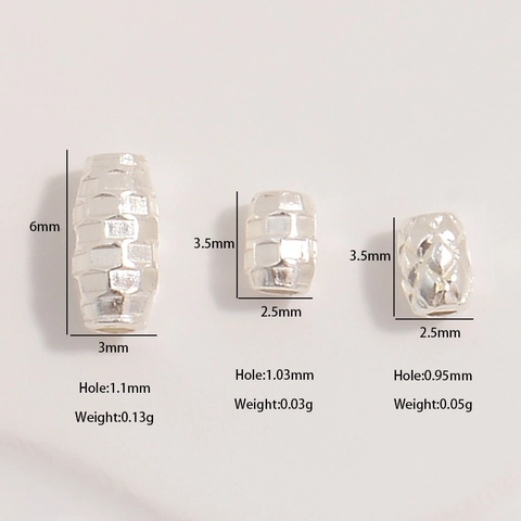 Silber Unregelmäßig Schnitt Reis Zwischenperlen Barockstil Fassperlen Galvanisierte Metallperlen Für DIY Schmuckherstellung Halsketten Armbänder