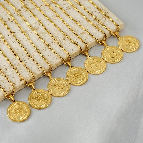 Sterrenbeeld Hanger Ketting Roestvrij Staal 18K Verguld Vintage Constellatie Sieraden Voor Dames Heren