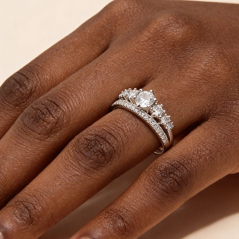 Elegante Kroonring Van Legering Met Glinsterende Strasssteentjes Verstelbare Open Vingerring Modejuwelen Voor Dames