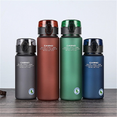 Borraccia Sportiva Opaca A Prova Di Perdite Apertura Un Clic Bollitore Portatile Per Fitness All Aperto Viaggio Plastica Con Cinturino
