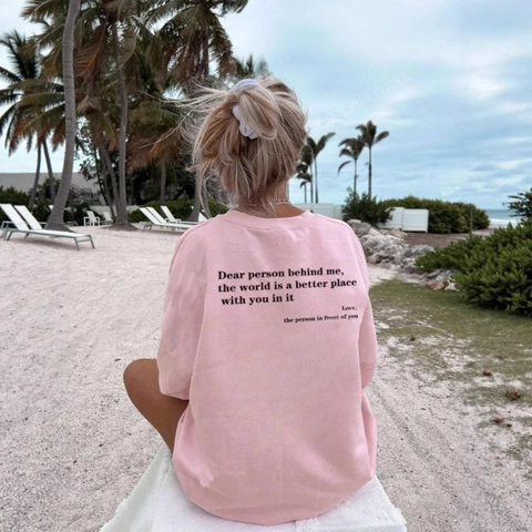 Camiseta De Mujer Con Eslogan Inspirador Algodón Cuello Redondo Manga Corta Holgada Casual Top De Verano Impresión Letras Confort