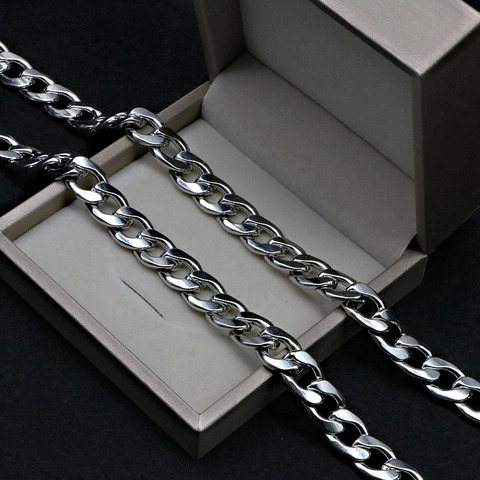 Collana A Catena Grumet Acciaio Inossidabile Impermeabile Streetwear Hip Hop Gioielli Minimalisti Uomo Donna