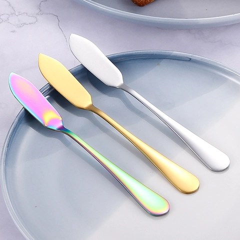 410 Stainless Steel Butter Knife Spreader Thickened Mirror Polished Jam Cream Dessert Spatula Modern Tableware