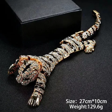 Spilla Vintage Animale Tigre Leopardo per Donna Uomo Lega Intarsiata con Strass Pantera Leone Zebra Drago Spilla Moda Spilla da Bavero Gioielli Regalo