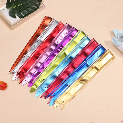 Large Gift Pull Bows Metallic Matte Chiffon Ribbon Gold Edge Wedding Christmas Packaging Flower Decoration Butterfly Shape