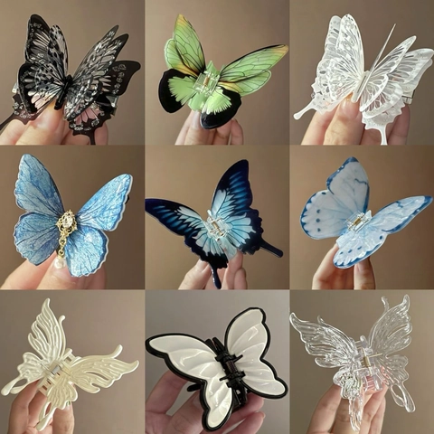 Women'S Ig Style Korean Style Butterfly Arylic Plating Hair Clip Hair Claws