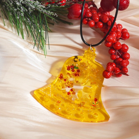 Molde De Silicona Para Colgante De Navidad Copo De Nieve Campana Para Fundición De Resina Joyería Bricolaje Decoración