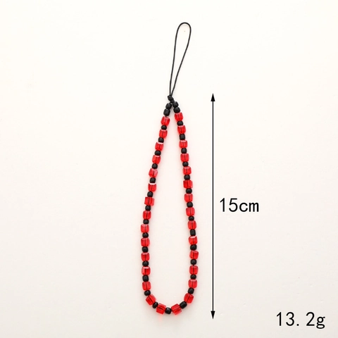 Catena per Cellulare in Cristallo a Grani Quadrati Anti-Smarrimento Cinturino Corto per Donna Decorazione Custodia Fai da Te Regalo Gioielli