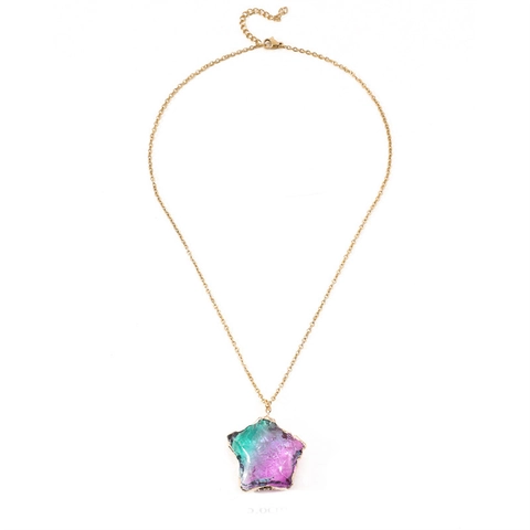 Collana Con Pendente A Stella In Lega Con Pietra Di Cristallo Sfumata Gioielli Per Donne Ragazze Regalo Estetico