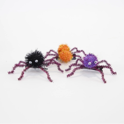 Fermagli per Capelli a Forma di Ragno di Peluche di Halloween Gambe in Stelo di Ciniglia Glitterate Forcina a Forma di Ragno per Decorazioni in Costume da Festa per Donna Bambini Accessori per Capelli