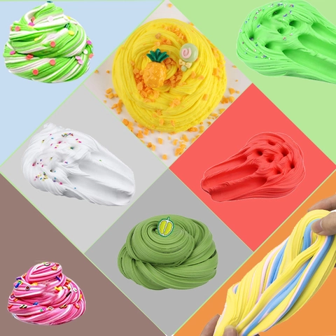 Butter Slime Modeling Clay Super Soft Non Sticky With Cute Charms Sensory DIY Toys For Kids Boys Girls Stress Relief