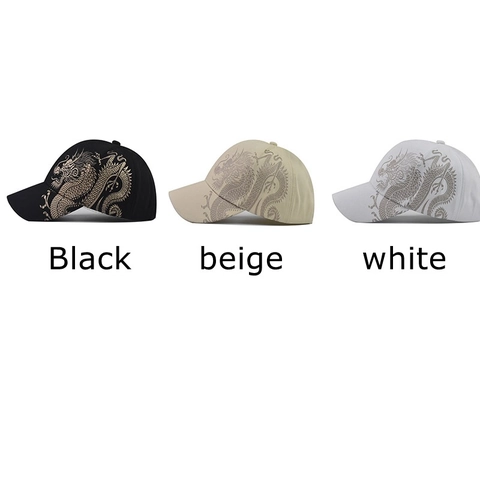 Cappello Da Baseball In Cotone Stampa Drago Cinese Stile Hip Hop Cappello Sole Regolabile Per Uomini E Donne Outdoor