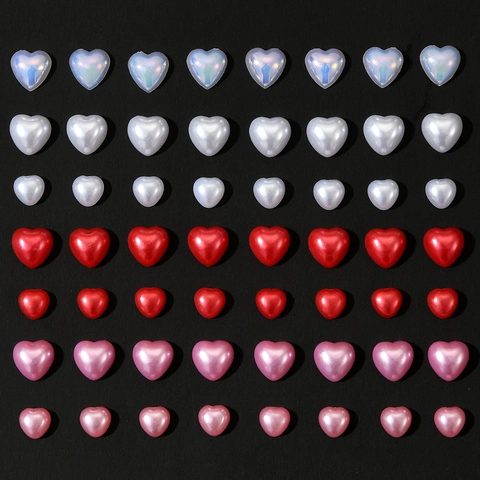 Ciondoli Per Unghie In Resina Cuore Perla Artificiale 3D Cuore Di Pesca Accessori Manicure Decorazione Custodia Telefono DIY
