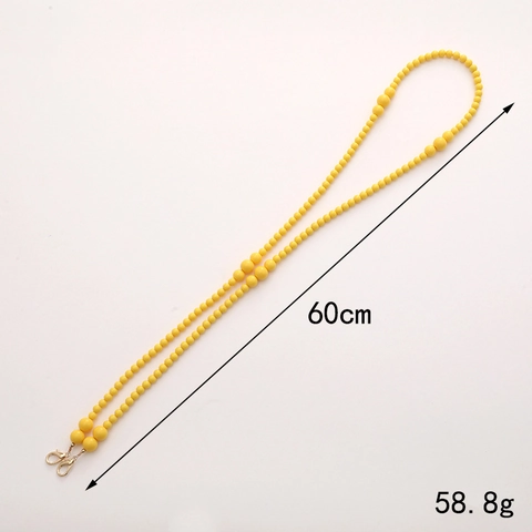 Acrylic Beaded Crossbody Phone Chain Bag Strap With Metal Lobster Clasps Colorful Floral Heart Charms Decoration For Women