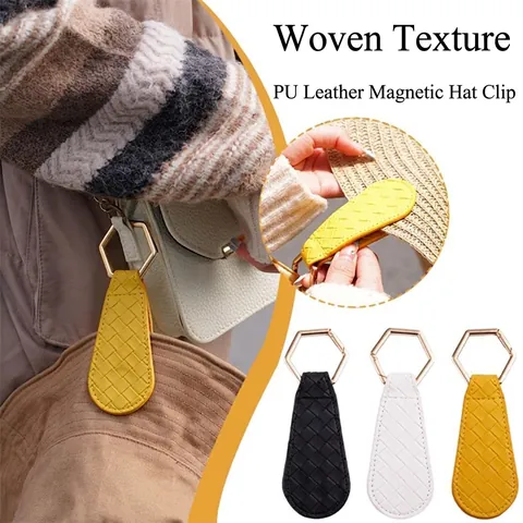 Magnetischer Hutclip Für Reisen PU Leder Tragbarer Huthalter Für Taschen Praktisches Outdoor Accessoire Eleganter Charme