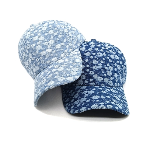 Casquette De Baseball En Denim À Fleurs Vintage Coton Respirant Chapeau De Soleil Extérieur Pour Femmes Hommes Style Rétro Réglable