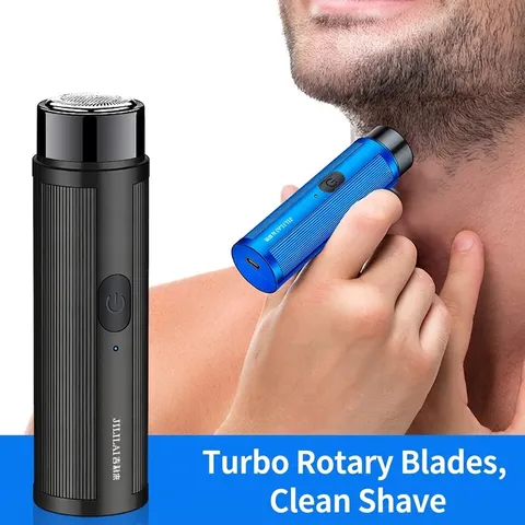 Mini Rasoir Électrique Portable Rechargeable Type-C Lame Rotative Outil De Toilettage Professionnel Pour Hommes Voyage