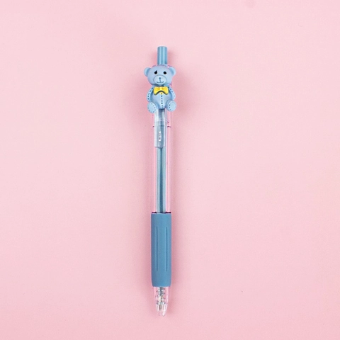 Stylo Gel Ours Mignon Cartoon Morandi Stylo d'Écriture Rétractable en Plastique Fournitures de Bureau