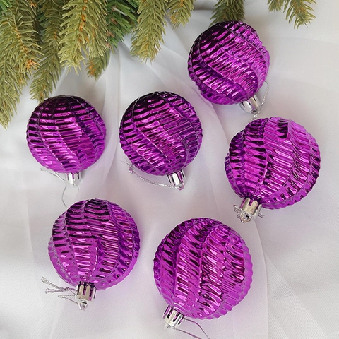 Addobbi Albero Di Natale Palline Plastica Spirale Metallico Trama Ondulata Decorazione Festa Casa Ufficio