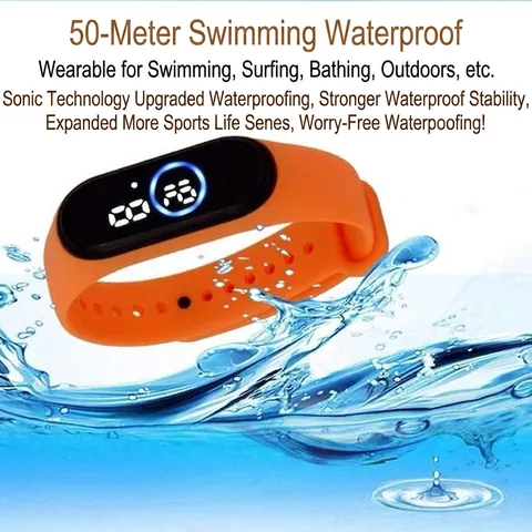 Orologio Digitale LED Impermeabile Cinturino Sportivo In Silicone Touch Screen Orologio Casual Per Donne