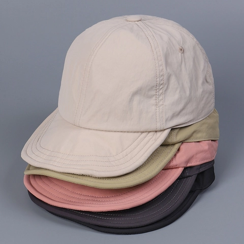 Cappellino Da Baseball In Nylon Ad Asciugatura Rapida Tesa Corta Parte Superiore Morbida Pieghevole Regolabile Cappello Trekking Unisex