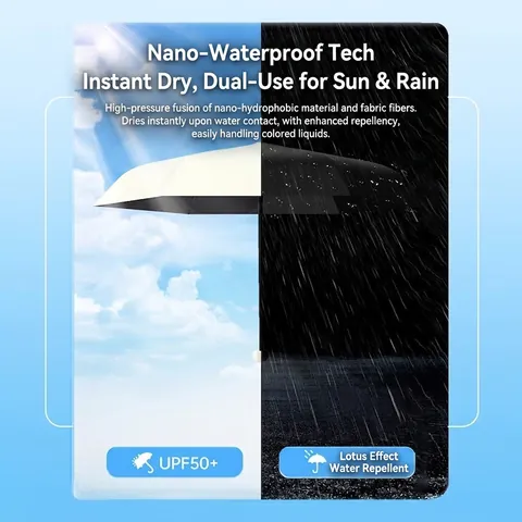 Mini Paraguas Plegable Estilo Cápsula Revestimiento Negro Tela Pongee Protección UV Resistente Al Viento Sol Y Lluvia Mujer