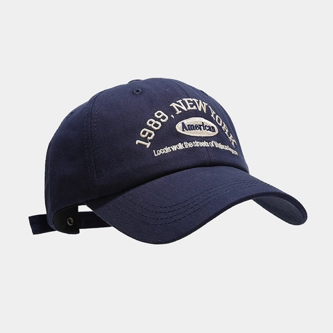 Casquette De Baseball 1989 New York Broderie Coton Réglable Visière Courbée Style Rétro Pour Hommes Femmes