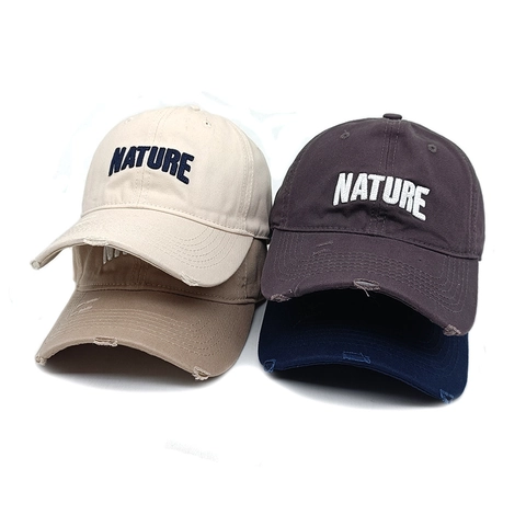 Berretto Da Baseball Distressed Cotone Ricamo Nature Vintage Regolabile Cappello Da Sole Per Uomini Donne Stile Casual