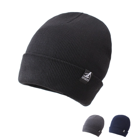 Knitted Beanie Hat Winter Warm Fleece Lined Windproof Cuff Sports Skull Cap For Men Women Casual Outdoor
