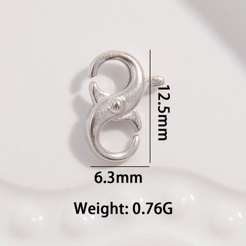 925 Sterling Silber S Förmiger Karabinerverschluss Poliert DIY Armband Halskette Schmuckzubehör