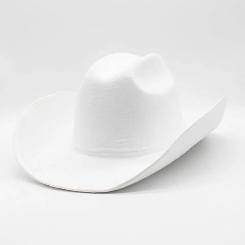 Classic Wide Brim Woolen Felt Cowboy Hat Vintage British Style Solid Color Fedora Jazz Hat For Men And Women