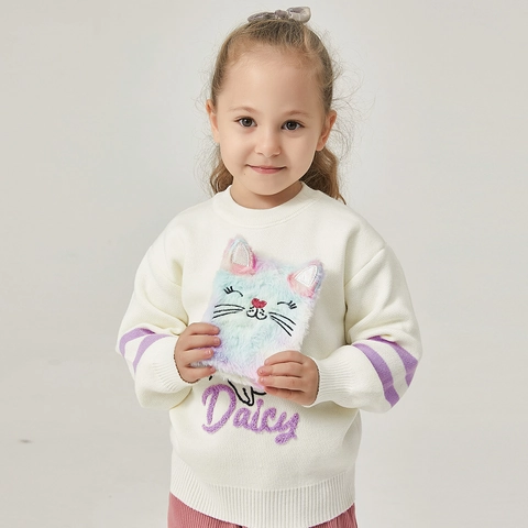 Carnet De Notes Chat En Peluche Couverture En Fausse Fourrure Douce Journal Brodé Pour Filles Fournitures Scolaires Rose Arc En Ciel