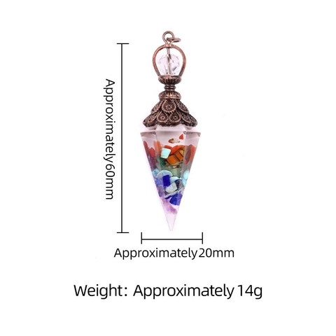 Collana Pendente Pendolo Orgonite Pietra Di Cristallo Naturale Resina Energia Guarigione Divinazione Gioielli In Lega