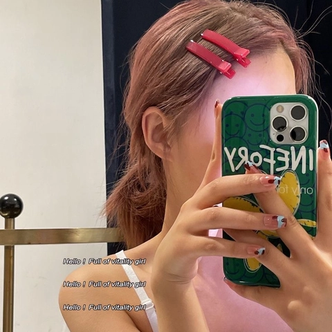 Mollette Per Capelli Rettangolari Minimaliste Stile Ins Coreano Colore Gelatina Tinta Unita Resina Plastica Clip A Becco D'Anatra Per Donne Ragazze