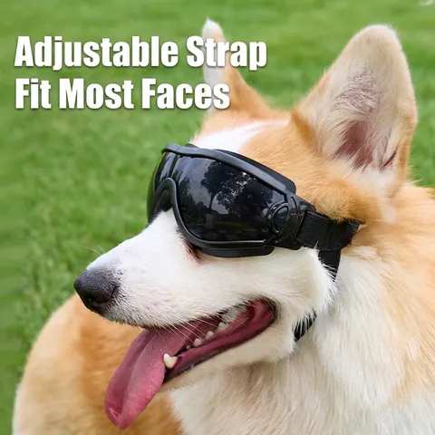 Dog Goggles UV Protection Sunglasses For Pets Windproof Adjustable Straps Protective Eyewear PC TPU Nylon