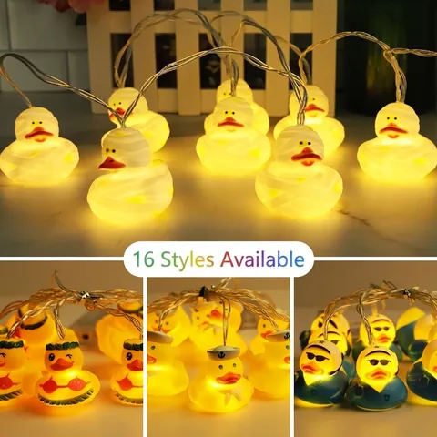 Cute Animal LED String Lights Vinyl Plastic Battery Operated Warm Glow Christmas Halloween Festival Party Home Room Decor